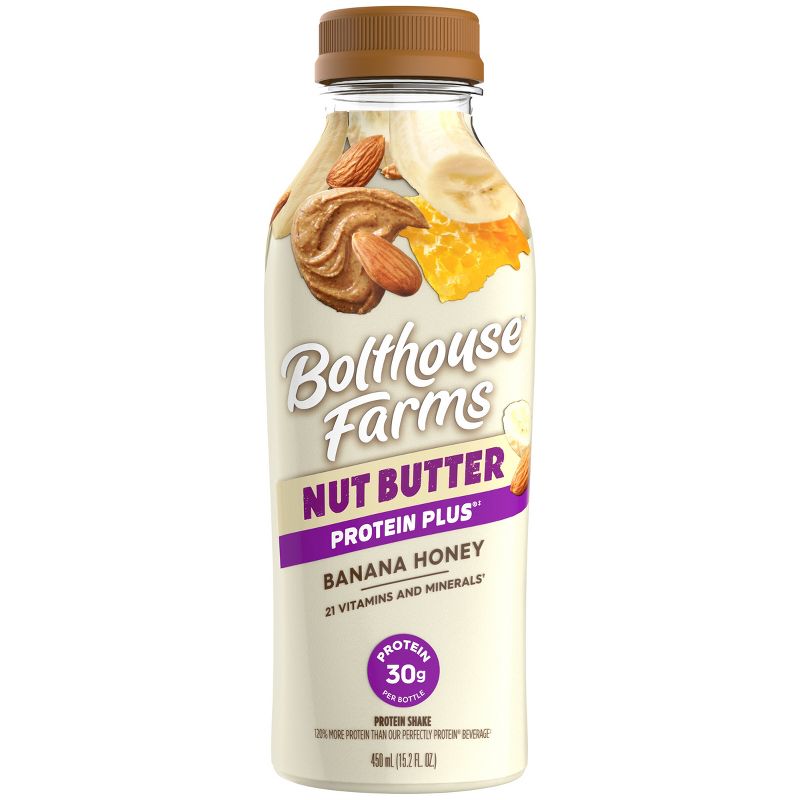 Bolthouse Farms Nut Butter Protein Plus Banana Honey Shake - 15.2 fl oz, 1 of 5