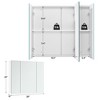 Yaheetech Frameless Mirror Cabinet with Three Frameless Mirrored Doors and Adjustable Shelf for Living Room, Laundry Room, Mudroom - 3 of 4