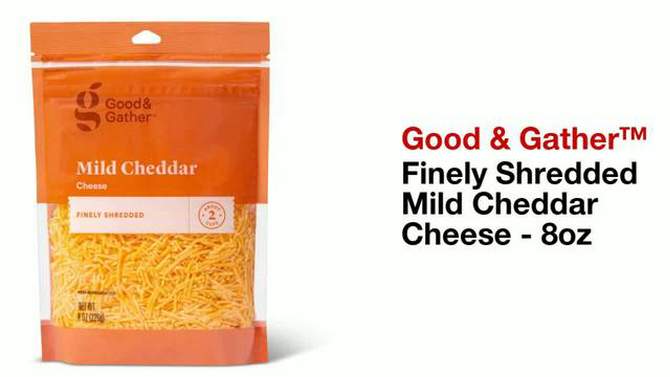 Finely Shredded Mild Cheddar Cheese - 8oz - Good & Gather&#8482;, 2 of 5, play video
