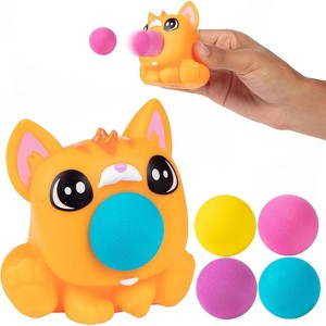 Hog Wild Pee Wee Kitty Ball Popper Toy - Pop Air Powered Balls Up to 15 Feet - Launcher Safe for Indoor Play-  Easter Basket for Kids, Boys & Girls - 1 of 3