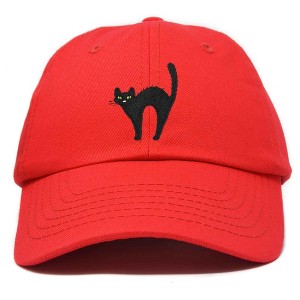 Dalix Black Cat Embroidered Womens Cotton Dad Hat Baseball Cap Adjustable - 1 of 4
