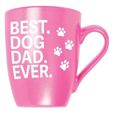 Elanze Designs Best Dog Dad Ever Princess Pink 10 ounce New Bone China Coffee Cup Mug