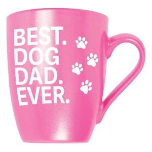 Elanze Designs Best Dog Dad Ever Princess Pink 10 ounce New Bone China Coffee Cup Mug - 1 of 4