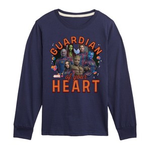 Boys' - Marvel - Guardian Of Your Heart Valentine Long Sleeve Graphic T-Shirt - 1 of 4