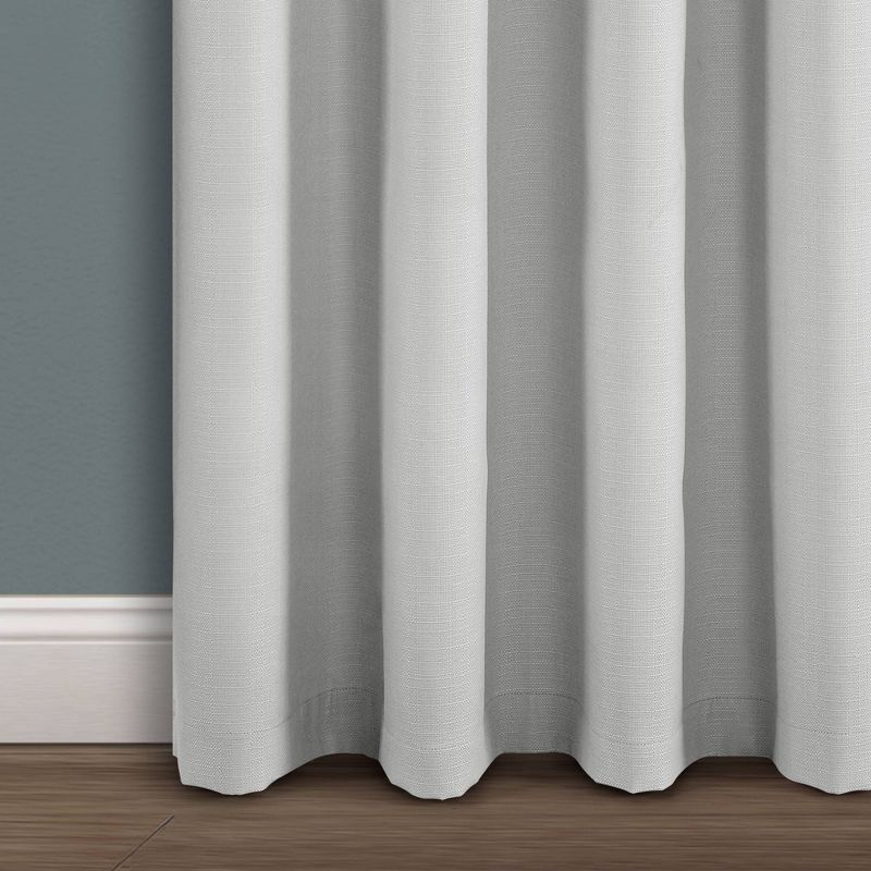 Faux Linen Absolute Blackout Grommet Top Single Window Curtain Panel - Lush Décor, 4 of 9