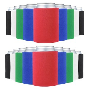 Unique Bargains Insulated Foam Collapsible Durable Reusable Cold Beverage Koozies 10.5 oz Bulk - 1 of 4