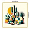 Amanti Art Succulents in Cubist Vases by David Galan Wood Framed Wall Art Print - 3 of 4