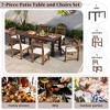Mshliw 7-Piece Outdoor Patio Dining Set with Table, Umbrella Hole, 2 Armchairs & 4 Side Chairs – outdoor Furniture Set for Garden, Backyard, Poolside - 2 of 4