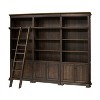 94" Sonoma Bookcase Wall with Wood Ladder Brown - Martin Furniture: Open Shelving Storage, 15-Tier, Bronze Hardware - 4 of 4