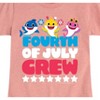 Girls' - Baby Shark - Fourth Of July Crew Fitted Short Sleeve Graphic T-Shirt - 2 of 4