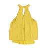 bar III Womens Keyhole Cold Shoulder Blouse, Yellow, Small - 2 of 2