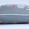 18"x18" Sleigh Rides Square Throw Pillow Gray/Red - Pillow Perfect - 3 of 4