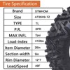 26X9-12 ATV Tires,Set of 2 26X9-12 All Terrain Tires 6PR Tubeless Off-Road Tire - 2 of 4