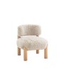 Okak Simple Cute Round Barrel Chairs with Curved Backrest,Contemporary Style Reading Leisure Accent Chair for Bedroom,Living Room - 2 of 4