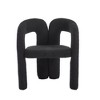 CAVINAS Velvet Accent Chair with Elephant Feet,Arm Chair Curved Circular Backrest,Upholstered Lounge Accent Chair for Living Room,Beige,Set of 2 - 4 of 4