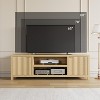Fluted TV Stand for Tvs up to 80",Mid Century Modern TV Stand with Open Shelf,Entertainment Center Wood TV Media Console for Living Room - 2 of 4