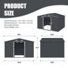 Syemin Deck Boxes,Backyard Haven,Modern Garden Shed,Organize Your Outdoor Space with Style,Gray,118.1"*95.6"*76.7" - 4 of 4