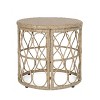 3pc Bruce Outdoor Wicker Chat Set with Cushions Light Brown/Beige - Christopher Knight Home: PE Rattan, UV & Weather-Resistant - 2 of 4