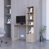 NicBex Home Office Desks Morden Desk with Storage Office Home Desks Work Writing Table with Open Storage Shelves and 1 Cabinet for Study, Gray - 3 of 4