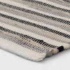 2'6"x4' Handloom Striped Woven Accent Rug Black/Gray - Room Essentials™: Entryway Rug, Indoor Use, Rug Pad Recommended - 3 of 4