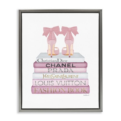 Stupell Industries Pastel Pink Heels & Books, 17" x 21"