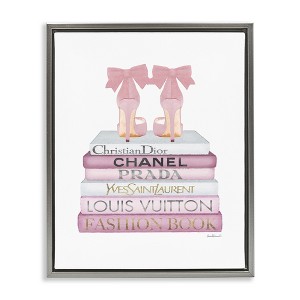 Stupell Industries Pastel Pink Heels & Books, 17" x 21" - 1 of 4