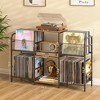 MOEPISY Record Player Stand with Vinyl Storage, Record Storage for 350+ Albums, Tuntable Stand with Record Holder - 3 of 4