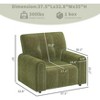 TiramisuBest Oversized Accent Chair,Upholstered Living Room Chairs,Wide Comfy Reading Chair, Single Couch Armchairs for Living/Bedroom,Green - 3 of 4