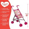 Adora Small Baby Doll Stroller with Umbrella Shade & Floral Print - 3 of 4