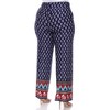 Plus Size Paisley Print Palazzo Pants - White Mark - 4 of 4