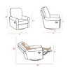 Nebula Vortex Upholstered Modern & Comfortable 360 Degree Swivel Rocker Manual Recliner Chair - 2 of 4