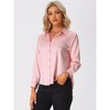 INSPIRE CHIC Women's Button Down Leopard Print Business Casual Shirt - 2 of 4