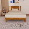 Karl Home Twin Size Deluxe Bed Frame with Headboard with Solid Wood, No Box Spring Needed,  Easy Assembly, White - 4 of 4