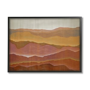 Stupell Industries Warm Glowing Mountain Range Overlay Desert Landscape Framed Giclee Art - 1 of 4