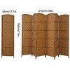 Gulches 6-Panel Brown Folding Partition, Freestanding Room Divider - 2 of 4