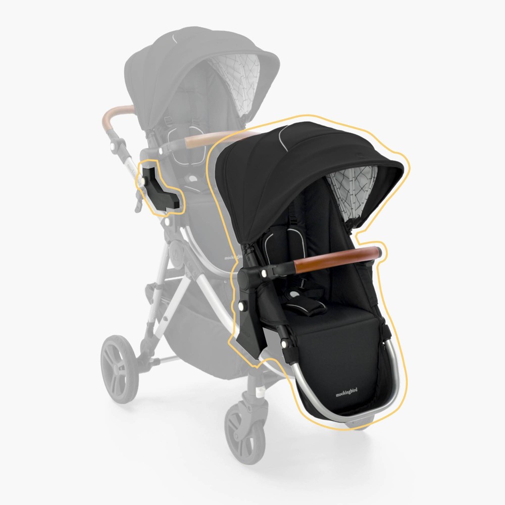 Photos - Pushchair Accessories Mockingbird 2nd Seat Kit 2.0 - Black Windowpane