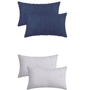 REGALWOVEN 4 Pcs Geometric Soft Cozy Throw Pillow Covers - 1 of 4