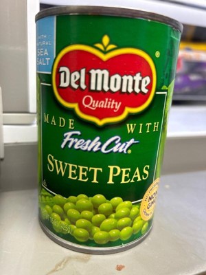 Del Monte Sweet Peas 12-Pack - 50% Less Sodium Canned Vegetables Fresh-Picked Flavor