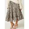 Women's Botanical Print Elastic Waist Tiered Skirt - Plus - Hayden LA - 2 of 4