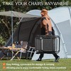 Chic Crate-Zero Gravity Lounge Chair Set – 2-Piece Foldable Patio Recliners for Pool & Beach with Built-In Pillow & Cup Holder, Black - 3 of 4