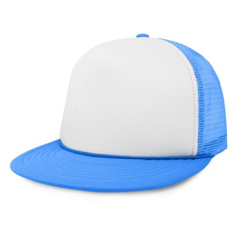 Dalix Flat Billed Baseball Cap Adjustable Hat Size M L Xl In Neon Blue ...