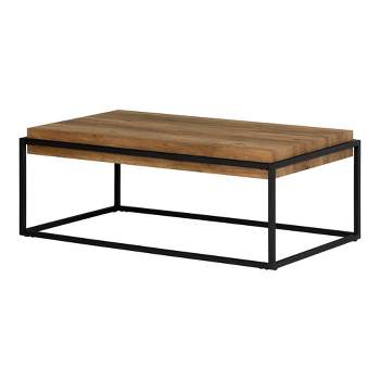 Mezzy Modern Industrial Coffee Table Acacia Brown - South Shore
