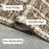 Area Rugs Washable Non Slip Low Pile Carpet Geometric Checkered Print Rug for Bedroom Living Room - 3 of 4