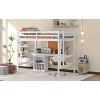 NicBex Twin/Full Size Loft Bed with Desk & Chalkboard,Rustic Full Loft Bed with 2-Drawer Cabinet,Wooden Loft Bed for Kids,Teens - 3 of 4