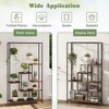 Bestier Plant Stand Indoor, 71" Ladder Plant Shelf with Hanging Hooks for Living Room Balcony Patio Decor, Wood Plant Pot Holder Rack for Gardening - 3 of 4