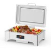 Full Size 9 QT Chafing Dish Buffet Warmer with Touch Screen, Adjustable Temp & Real-Time Display for Catering, Parties, Weddings - 3 of 4