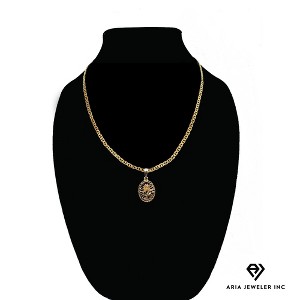 Aria Jeweler Inc Chain with Radiant Rose Pendant - 1 of 4