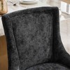 PAGED Modern Style Dining Chairs Set of 2 Chenille Living Room Chairs with Curved Gold-Plated Legs and Rivet Trim for Living Room - 3 of 4