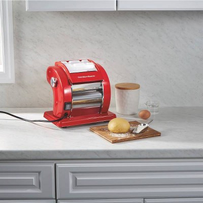 Hamilton Beach Red Electric Stainless Steel Pasta Maker