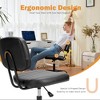 Lyngins Computer Task Chair without Arm, Height-Adjustable Office Chair, PU Leather Home Office Desk Chair with Thick Cushion, Swivel Vanity Chair - 3 of 4